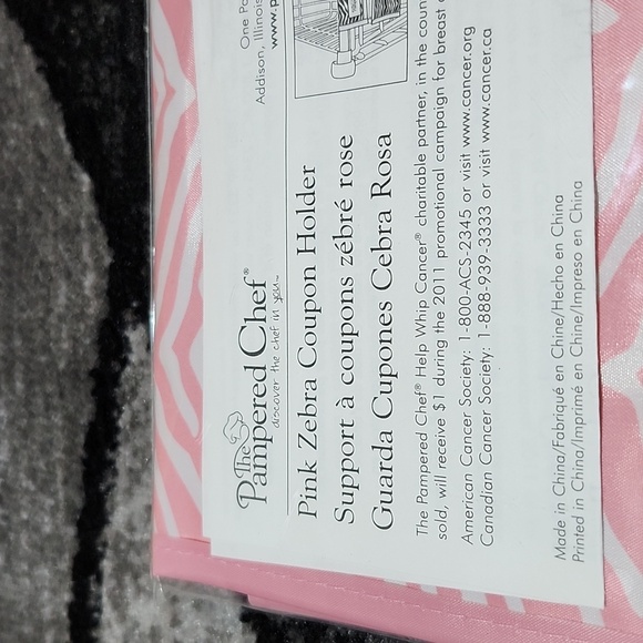 THE PAMPERED CHEF PINK ZEBRA COUPON REWARDS GROCERIES LIST GIFT CARDS HOLDER - Picture 2 of 8